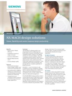 Siemens PLM NX Mach Design Solutions Fact Sheet