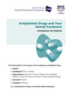 Antiplatelet Drugs and Your Dental Treatment - …