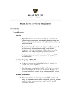 Fixed Assets Inventory Procedures