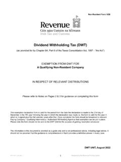 Dividend Withholding Tax (DWT)