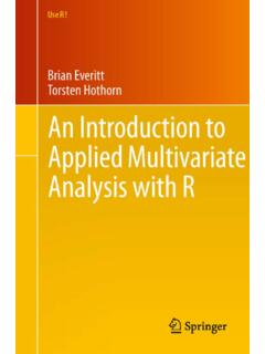 An Introduction to Applied Multivariate Analysis with R ...