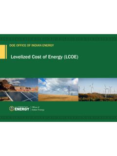 Levelized Cost of Energy (LCOE)