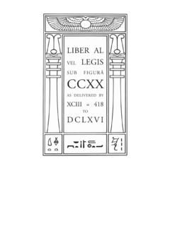LIBER AL VEL LEGIS SUB FIGUR&#194; CCXX - Ra-Hoor-Khuit