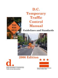 D.C. Temporary Traffic Control Manual