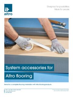 System accessories for Altro flooring
