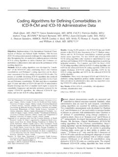 Coding Algorithms for Defining Comorbidities in ICD-9-CM ...