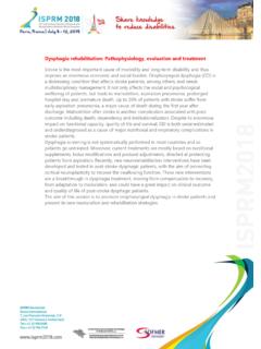 Dysphagia rehabilitation: Pathophysiology, …