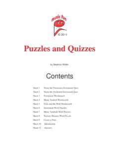 Puzzles and Quizzes - Music Fun
