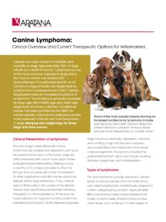 Canine Lymphoma - aratana.com
