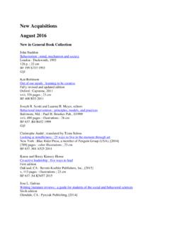New Acquisitions August 2016 - Touro University California