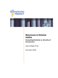 Deterrence in Criminal Justice - Sentencing Project