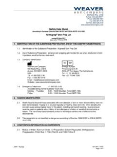 Safety Data Sheet - Weaver and Company