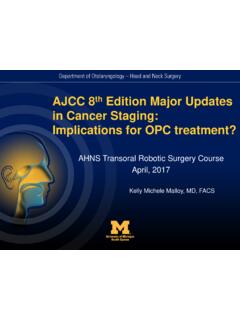 AJCC 8 Edition Major Updates in Cancer Staging ...