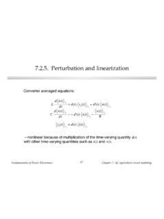 7.2.5. Perturbation and linearization