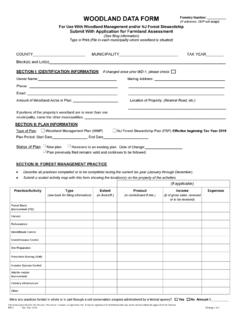 Woodland Data Form 2018