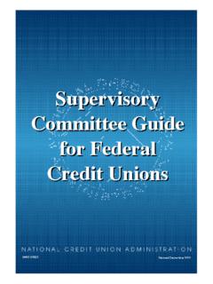TABLE OF CONTENTS - National Credit Union …