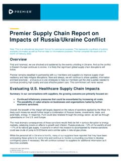 Premier Supply Chain Report on Impacts of Russia/Ukraine ...