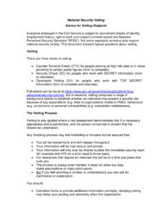 Vetting Clearance Guidance - GOV.UK