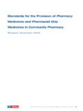 Standards for the Provision of Pharmacy