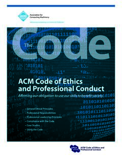 ACM Code of Ethics Booklet