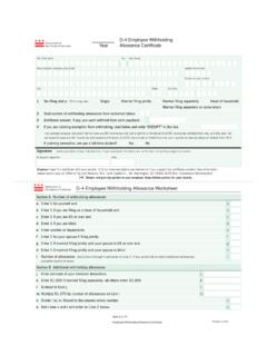 Form D4 DC Employee Withholding Allowance Certificate