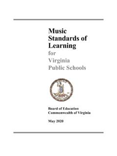Music Standards of Learning - Virginia Department of …