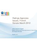 Ratings Agencies Issues, French Senate March …