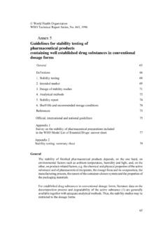 Annex 5 Guidelines for stability testing of pharmaceutical ...