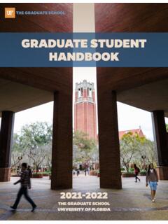 Graduate Student Handbook - University of Florida