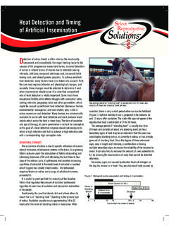 Heat Detection and Timing of Artificial Insemination D
