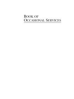 Book of Occasional Services - BookofOrder.info