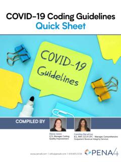 COVID-19 Coding Guidelines Quick Sheet - Maryland
