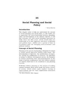 25 Social Planning and Social Policy - IGNOU