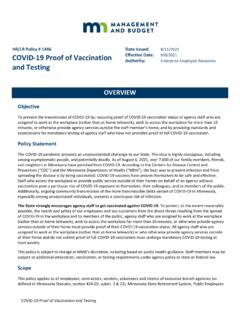 HR/LR Policy # 1446 COVID-19 Proof of Vaccination and Testing