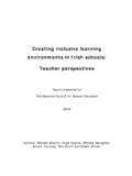 Creating inclusive learning environments in Irish schools ...