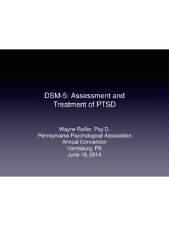 DSM-5: Assessment and Treatment of PTSD