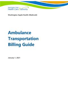 Ambulance Transportation Billing Guide - Wa