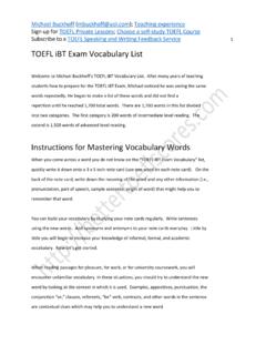 TOEFL iBT Exam Vocabulary List - Better TOEFL Scores Blog
