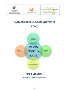 PAEDIATRIC EARLY WARNING SYSTEM (PEWS)
