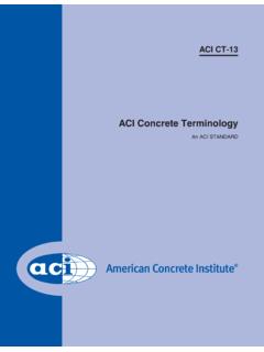 ACI Concrete Terminology