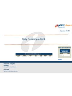 Daily Currency outlook - ICICI Direct