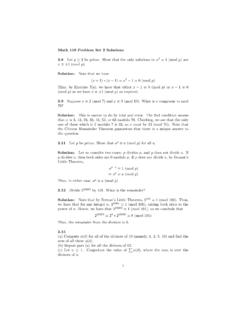 Math 110 Problem Set 2 Solutions - Stanford University