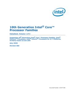 10th Generation Intel Core™ Processor Families