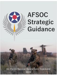 AFSOC Strategic Guidance - U.S. Department of Defense