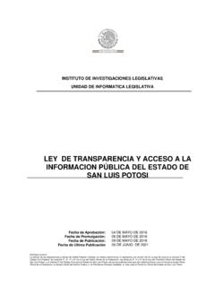 Ley de Transparencia y Acceso a la Informacion Publica del ...