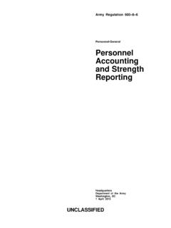 Personnel Accounting and Strength Reporting