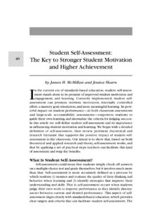 Student Self-Assessment: The Key to Stronger Student ...