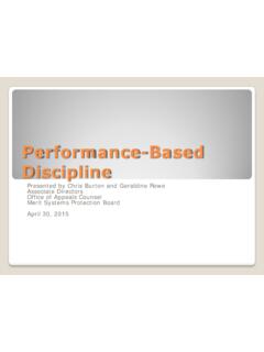 Performance-Based Discipline - OPM.gov