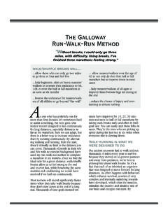 The Galloway Run-Walk-Run Method