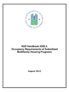 HUD Handbook 4350.3: Occupancy Requirements of …